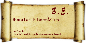 Bombicz Eleonóra névjegykártya